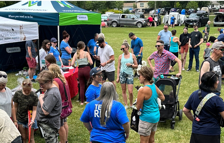 Large group of people at an outdoor event